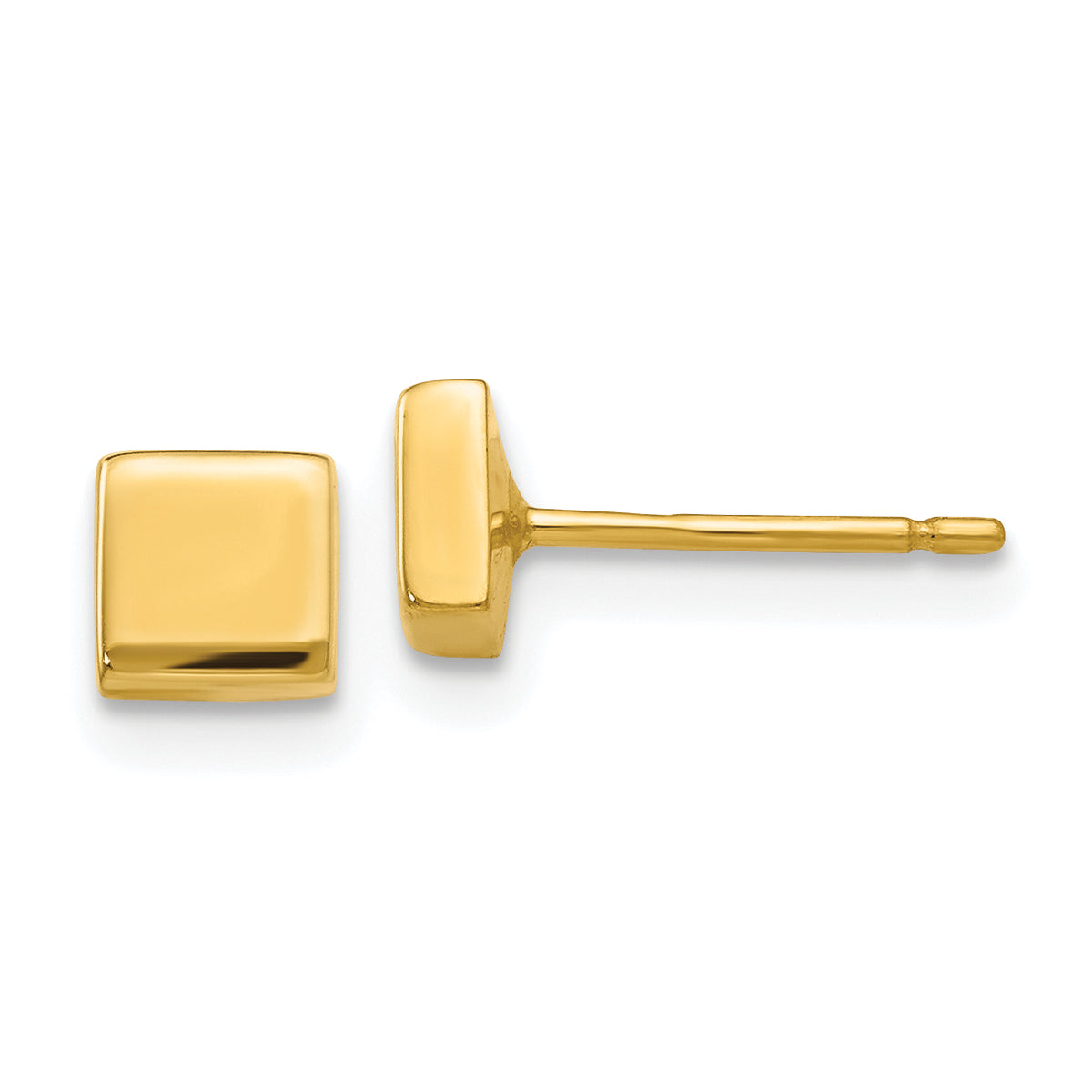 14k Polished Square Post Ear