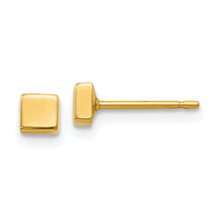 14k Polished Square Post Ear