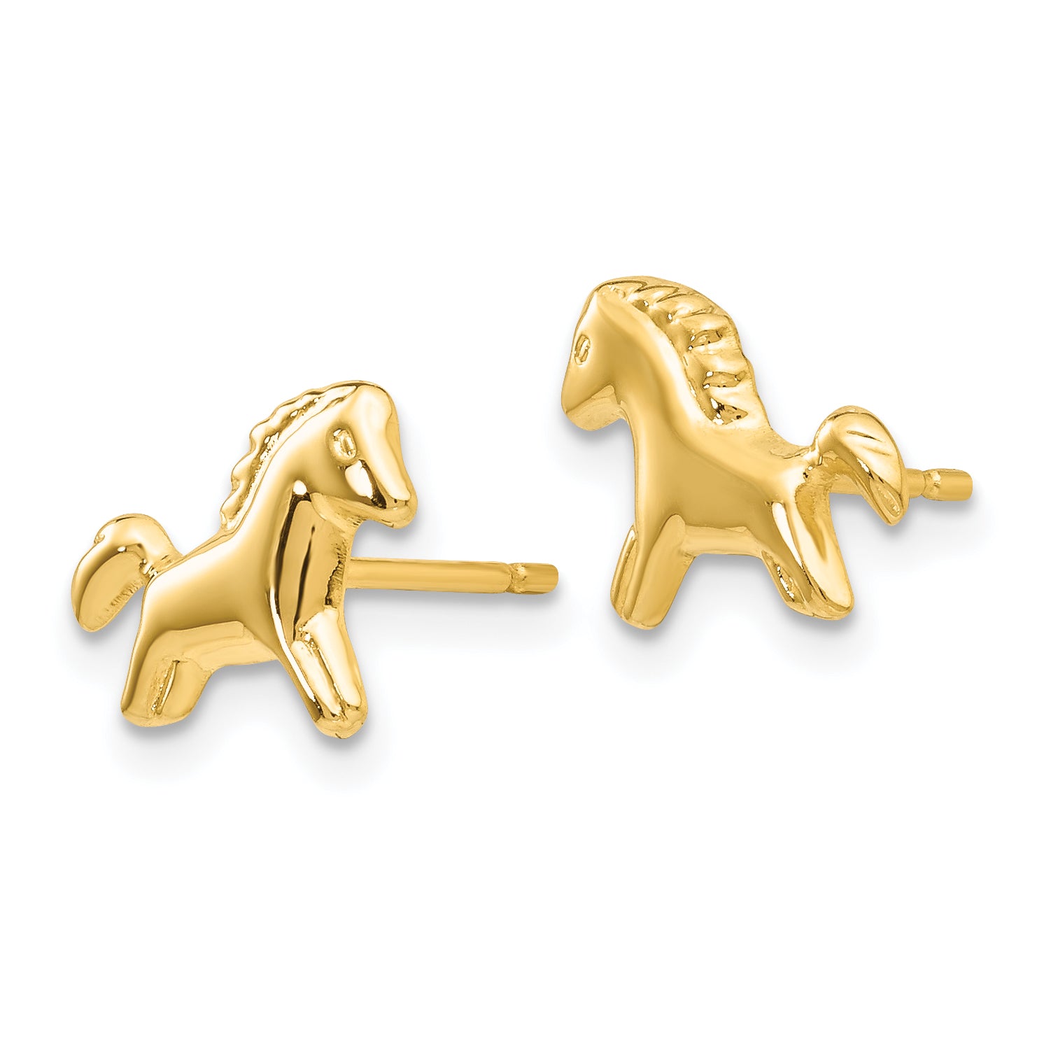 14k Pony Earrings