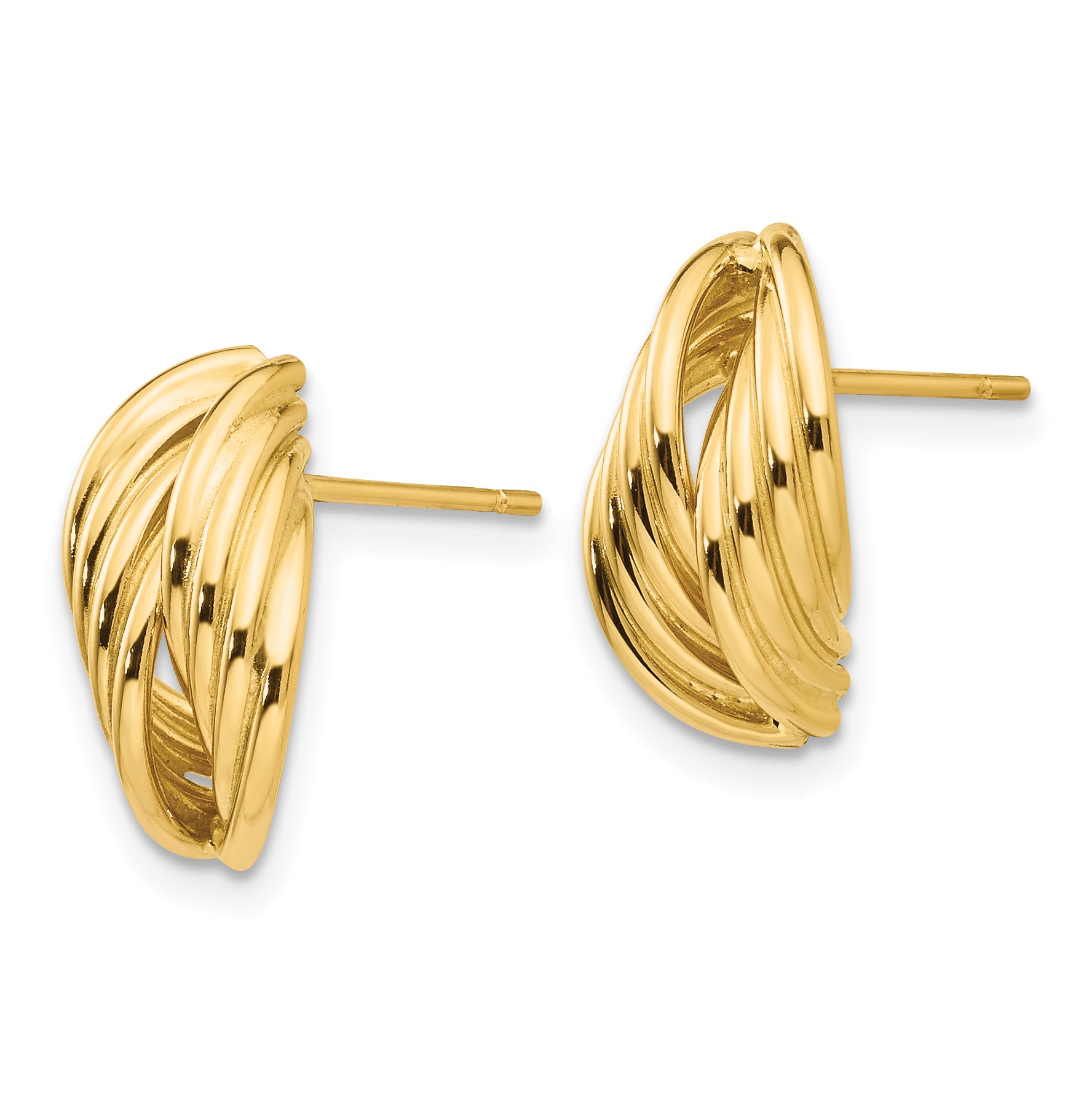 14k Polished Fancy Post Earrings