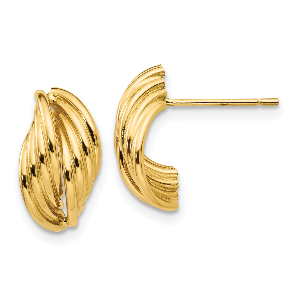 14k Polished Fancy Post Earrings