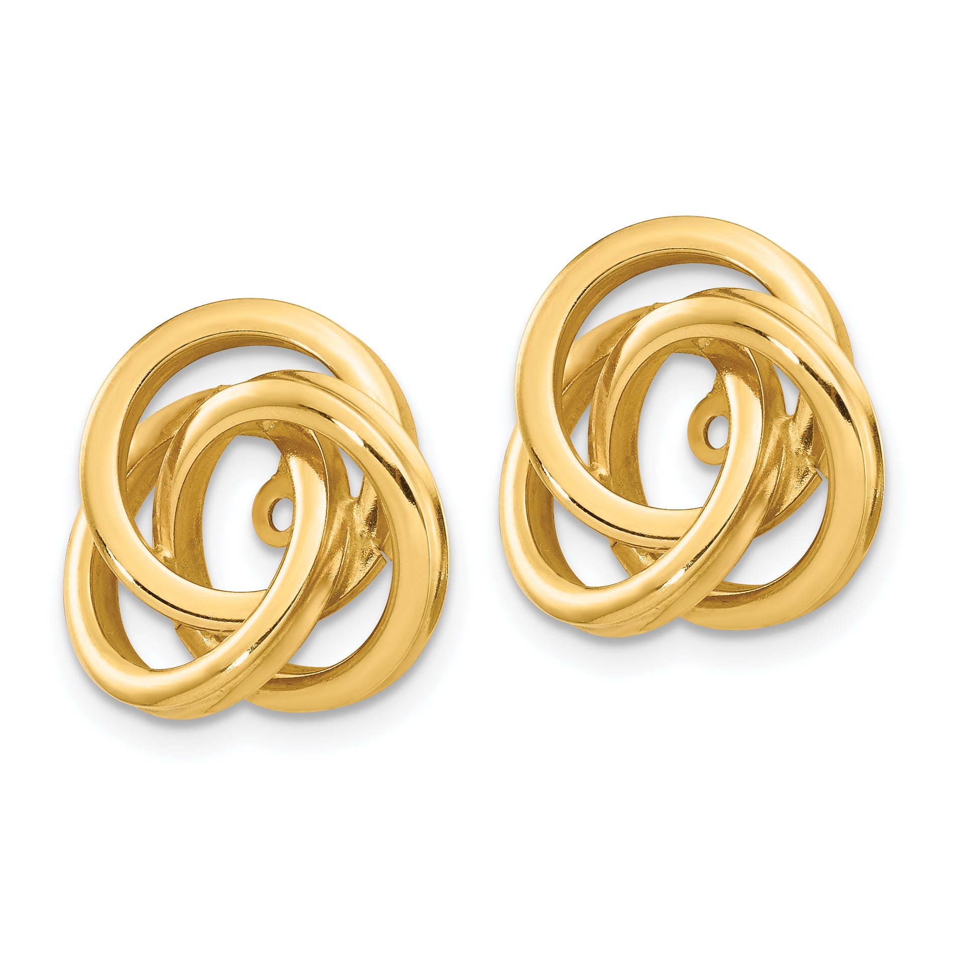 14k Polished Love Knot Earring Jackets