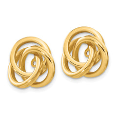 14k Polished Love Knot Earring Jackets