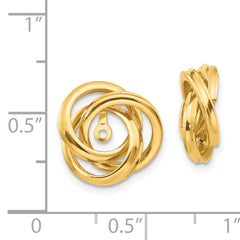 14k Polished Love Knot Earring Jackets