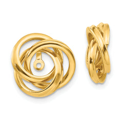 14k Polished Love Knot Earring Jackets