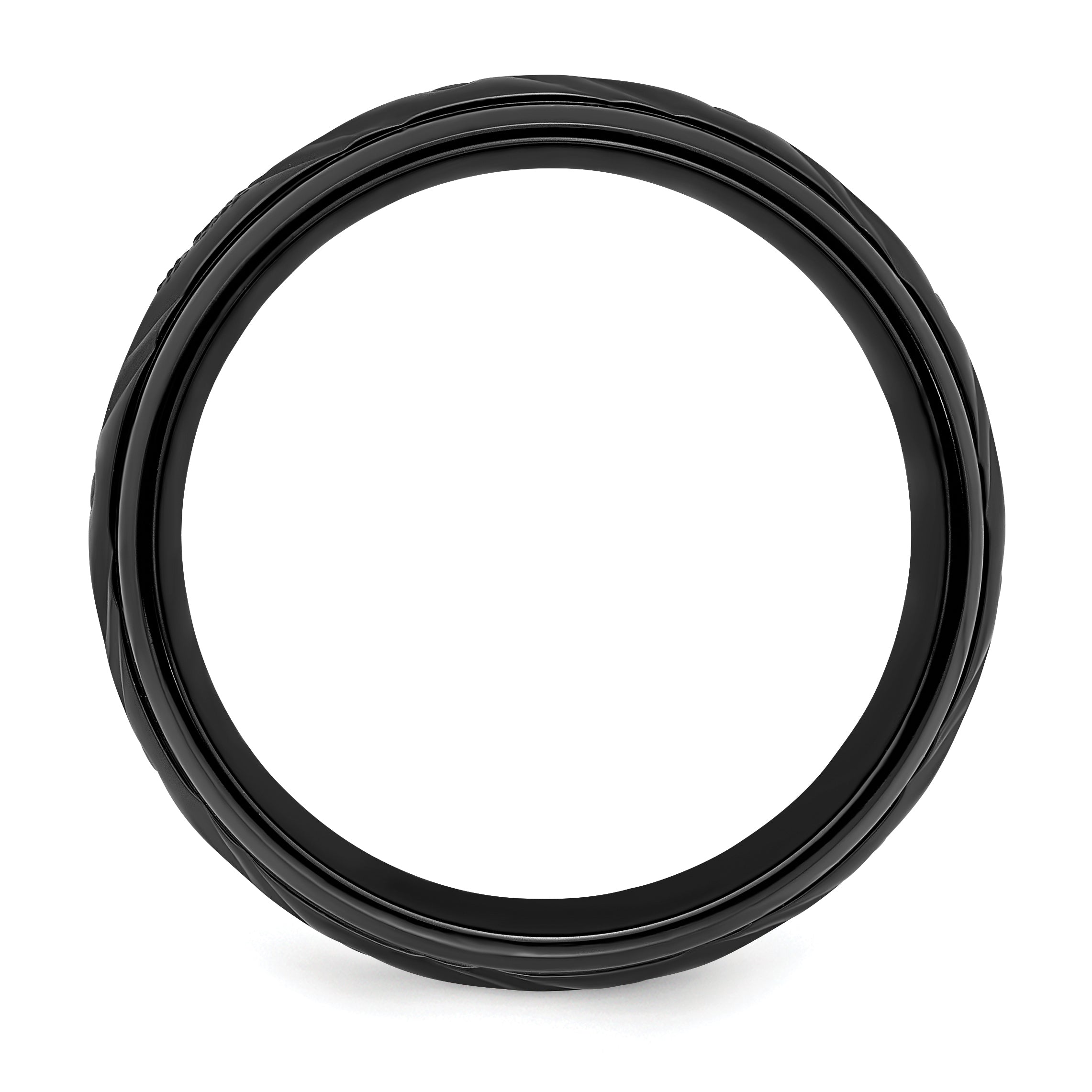 Black Zirconium Polished 8mm Band