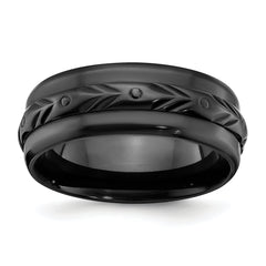 Black Zirconium Polished 8mm Band