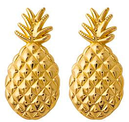 14K Textured Pineapple Post Earrings