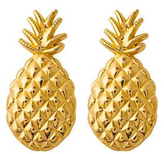 14K Textured Pineapple Post Earrings