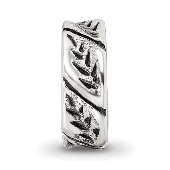 Sterling Silver Reflections Leaf Design Spacer Bead