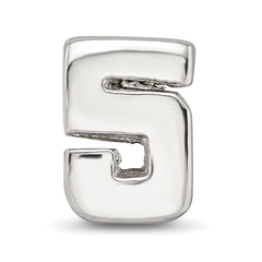 Sterling Silver Reflections Numeral 5 Bead