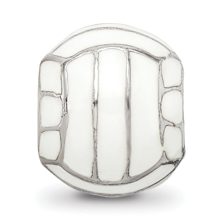 Sterling Silver Reflections Enameled Volleyball Bead