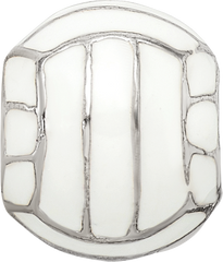 Sterling Silver Reflections Enameled Volleyball Bead