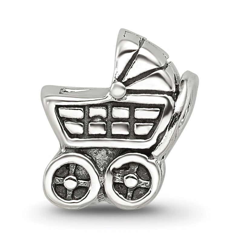 Sterling Silver Reflections Baby Carriage Bead